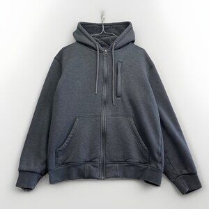 BC Clothing Warm Sherpa Fleece Lined Zip Up Hoodie Men Sz S Grey Outdoor